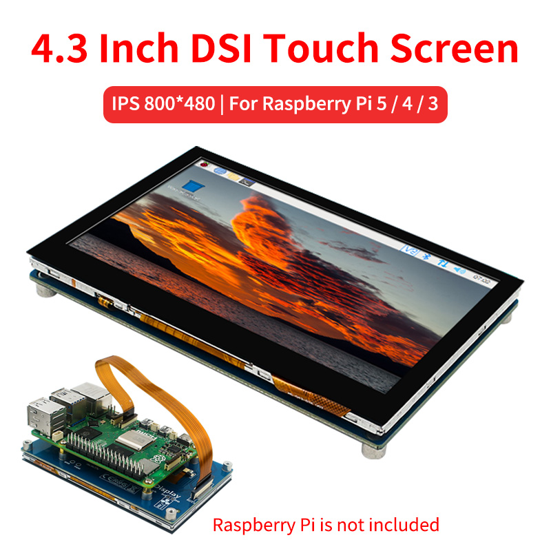Pi 5 Case - Màn hình cảm ứng DSI 4,3