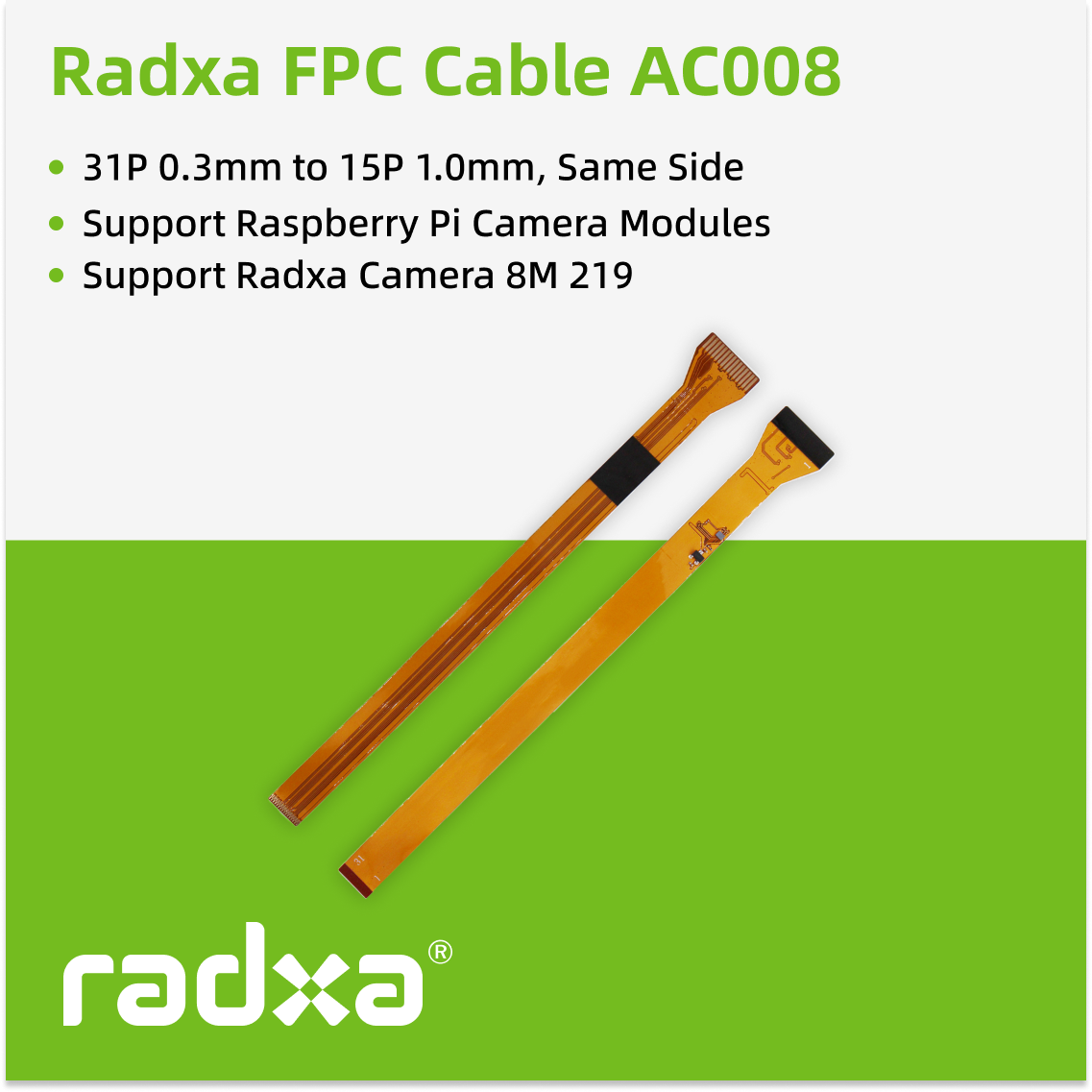 Pi Camera Cable - Radxa Camera FPC AC008 Cable for